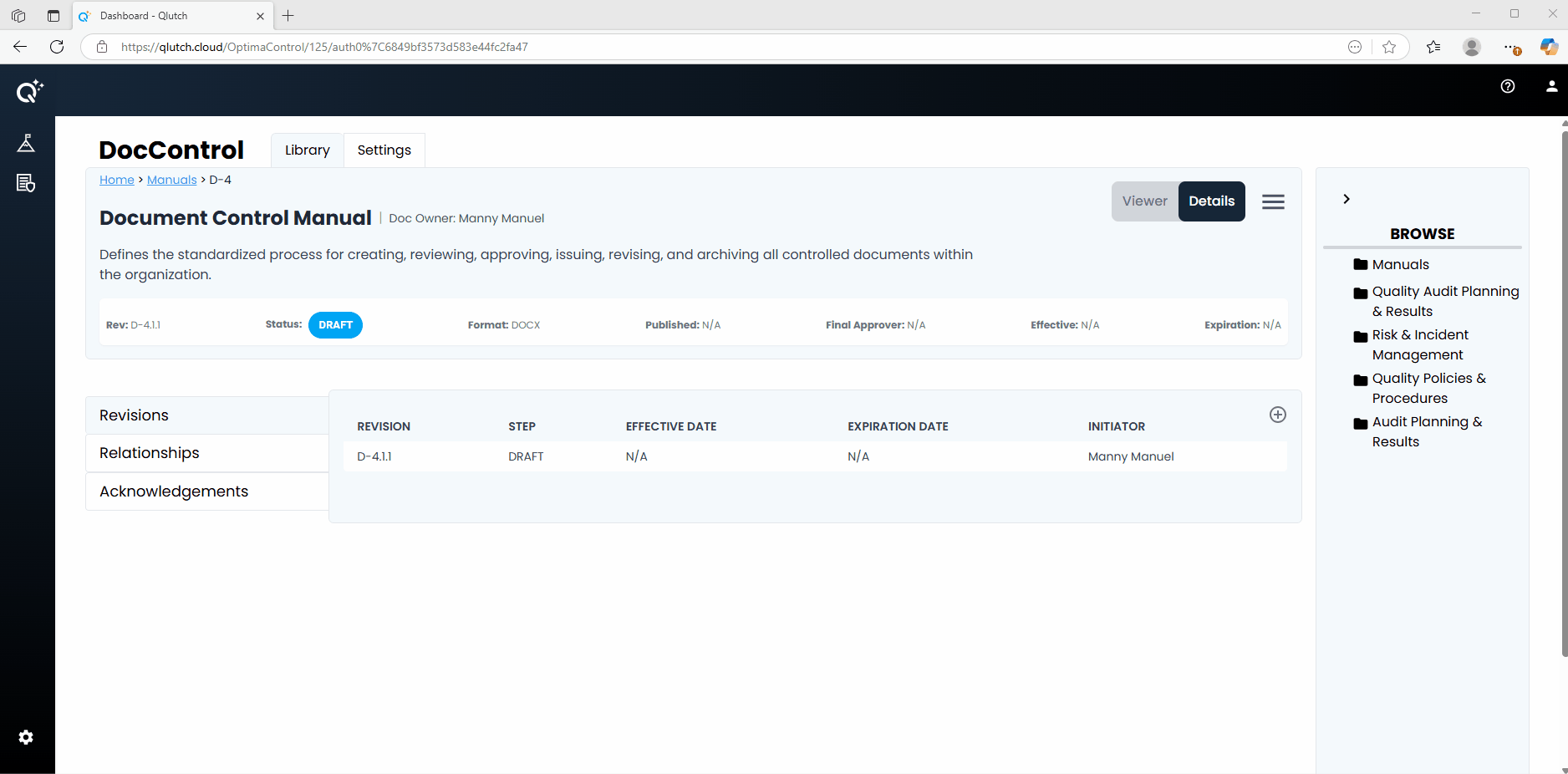 2. Access the Draft