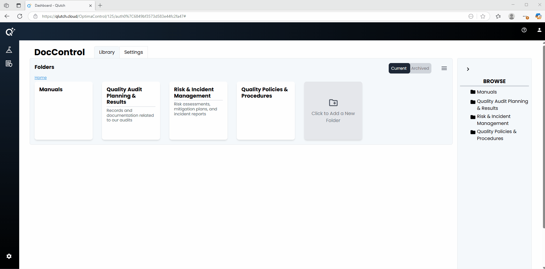 2. Locate Folder to Archive