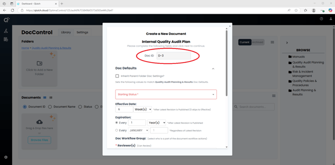 3. Doc ID Screenshot