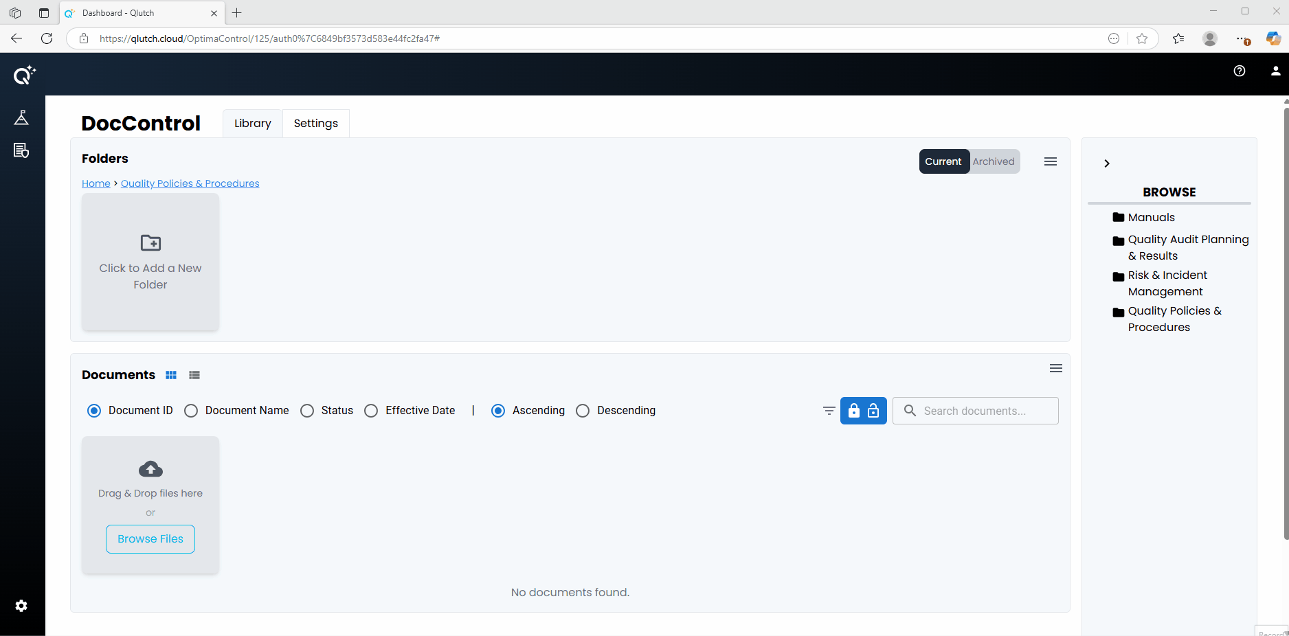3. Select Archive Folder