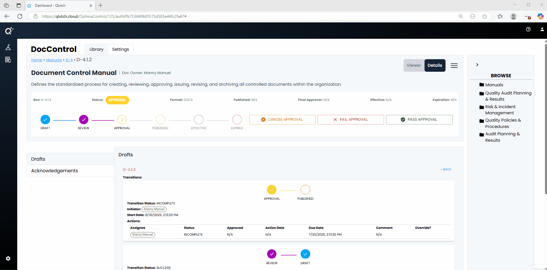 5. Monitor Approvals