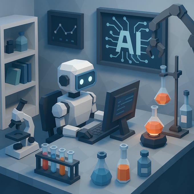 A laboratory environment being ran by AI automation