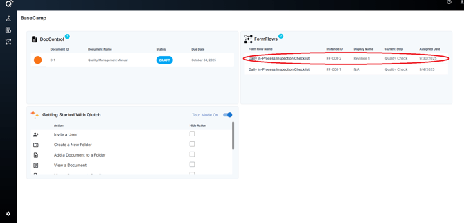 Launched FF in BaseCamp