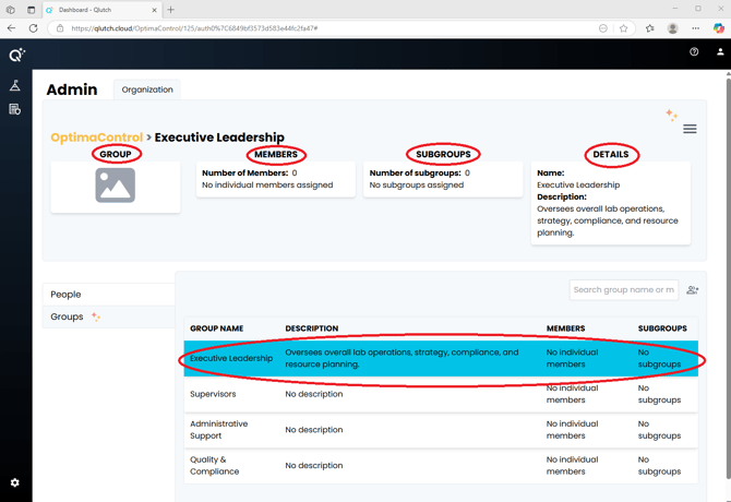 Selecting Group Info
